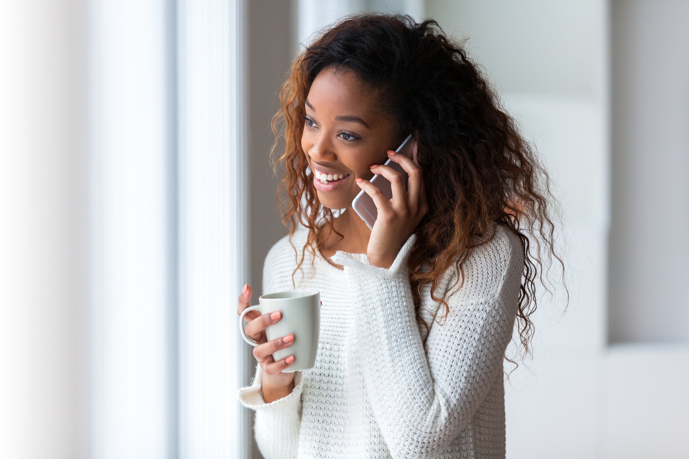 Woman Talking on a Mobile Phone 